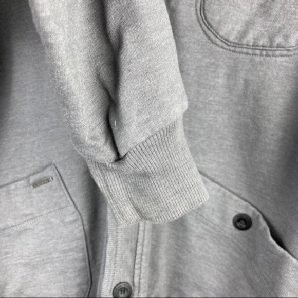 Marc Ecko Cut & Sew Grey Button Up Cardigan Sweater Sz XL - Picture 5 of 9